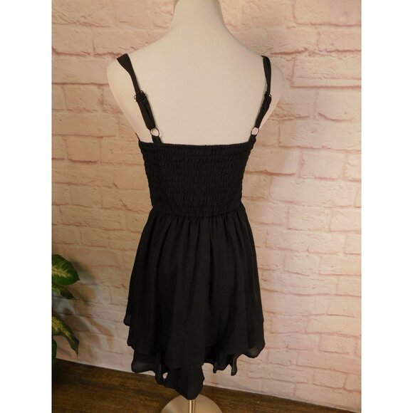 Lily Rose Black Sleeveless Chiffon Sweetheart Dress Jr XS NWT - Picture 4 of 12
